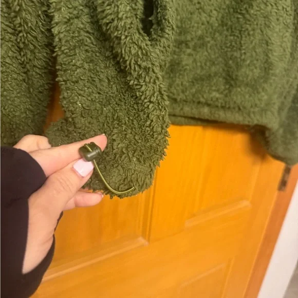 Free People Olive Green Sherpa Jacket - Picture 4 of 7